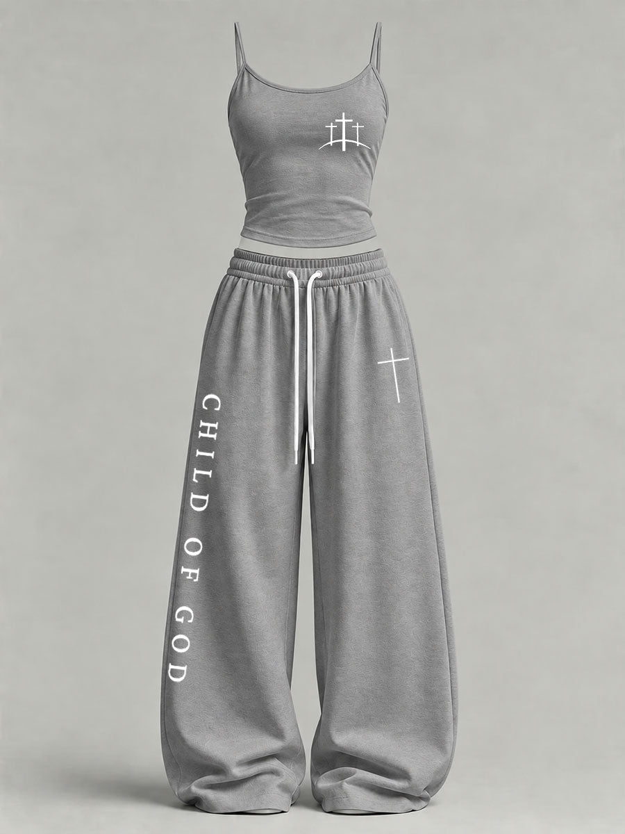 Women's 'Child of God' Printed Casual Set