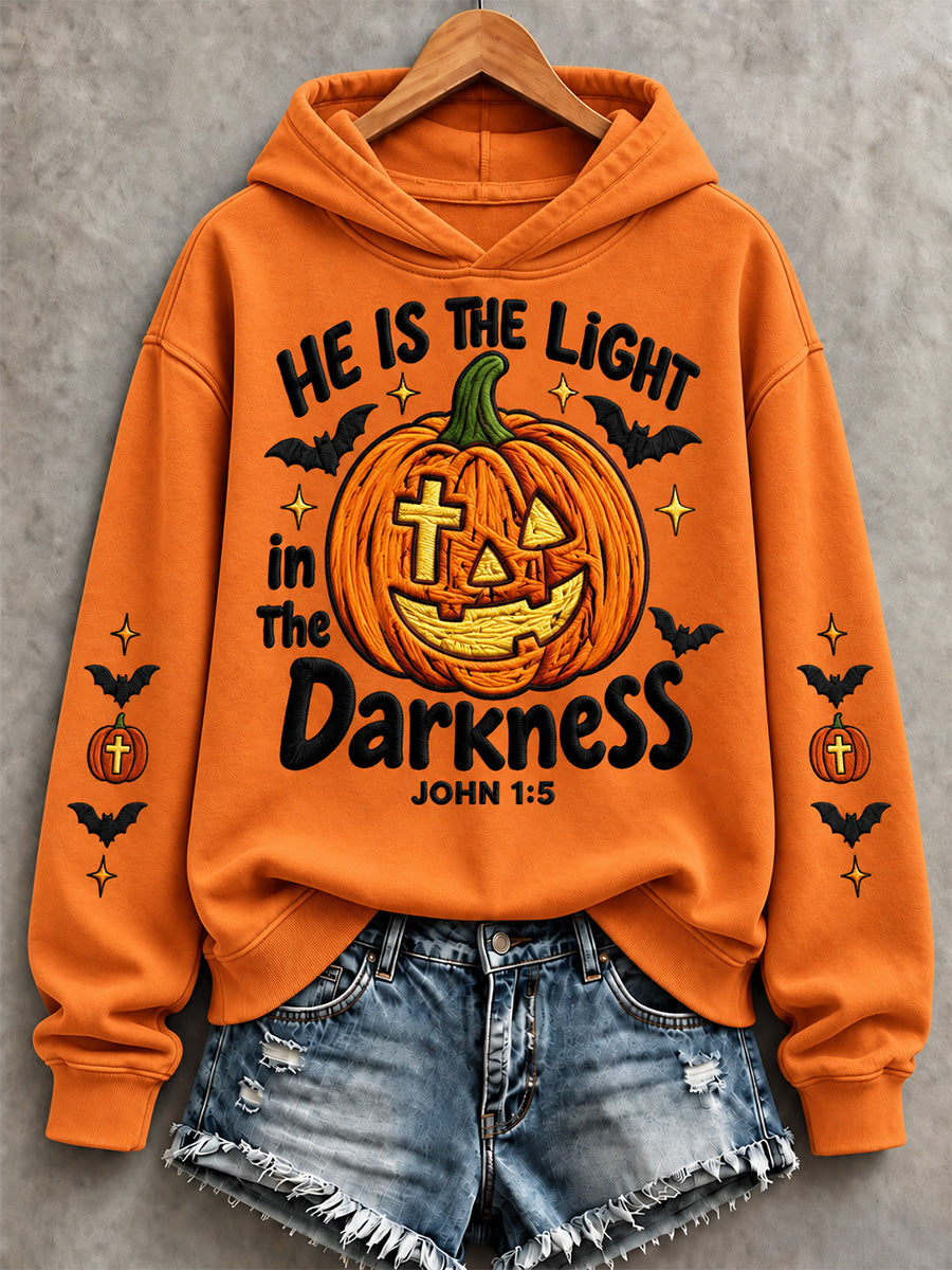 Women's He Is The Light In The Darkness Print Sweatshirt