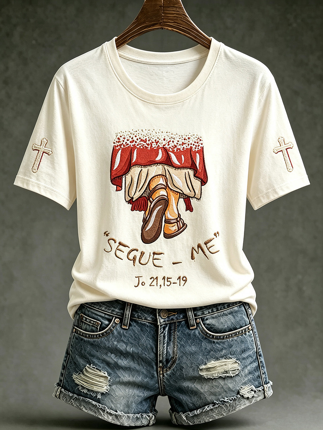 Women's Faith-Themed Pattern Printed Causal short-sleeved T-shirt