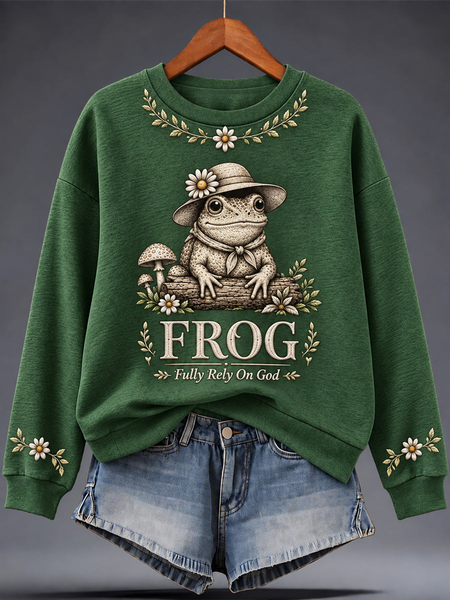 Women's Faith Print Casual Sweatshirt