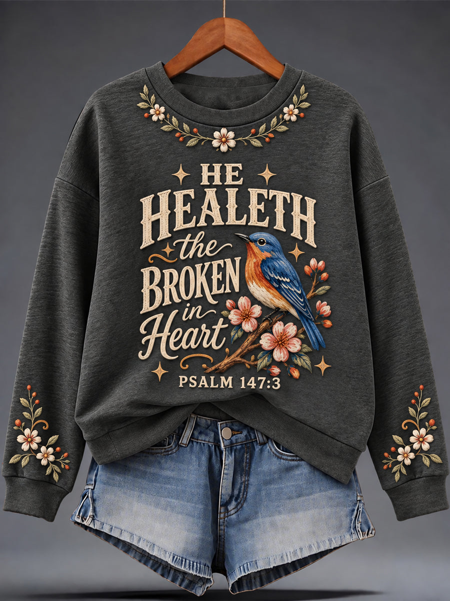 Women's Faith Print Casual Sweatshirt