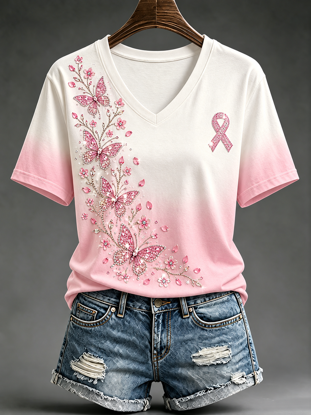 Women's Breast Cancer Short-sleeved T-shirt
