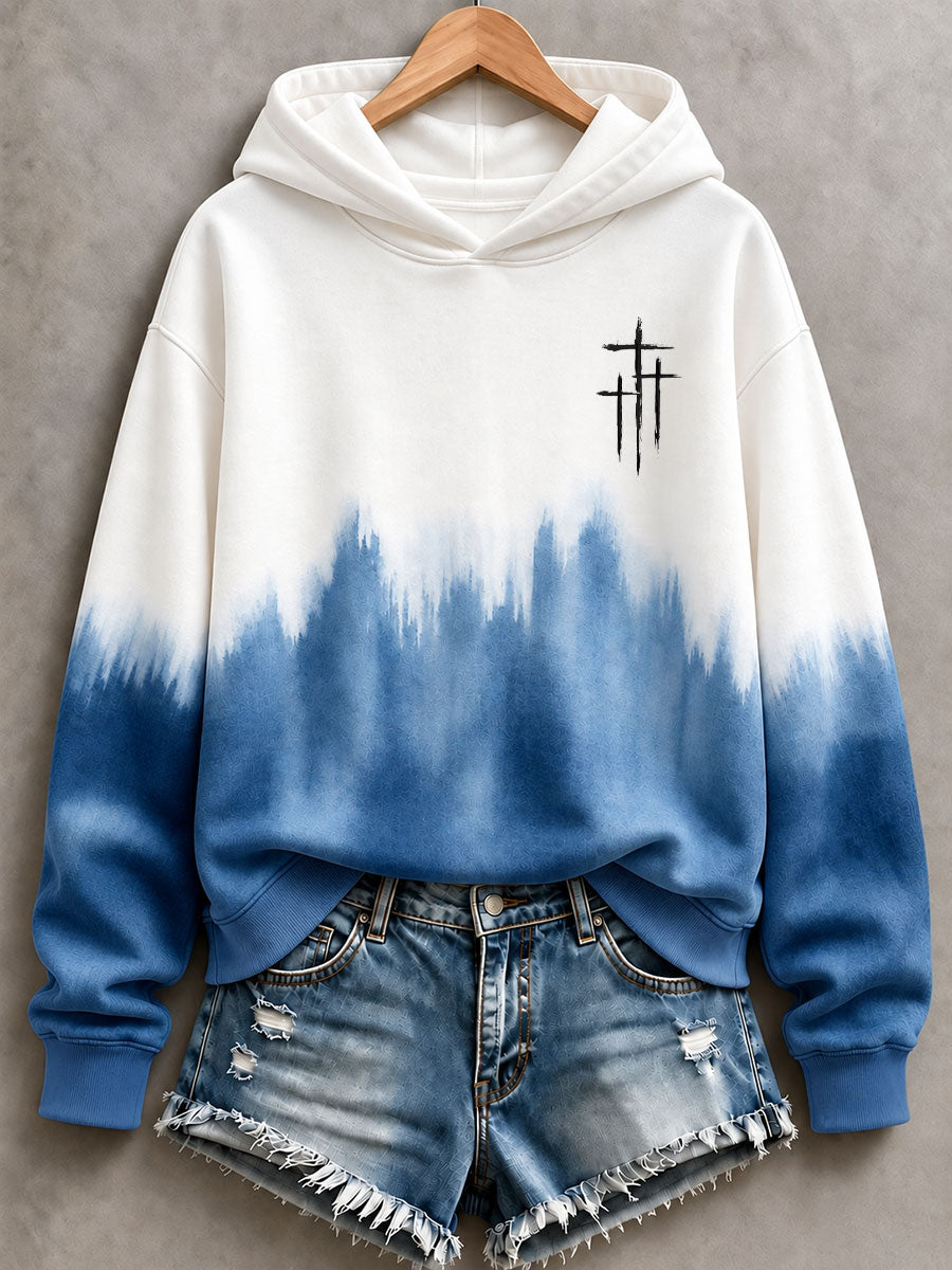 Women's Christian Art Cross Hoodie