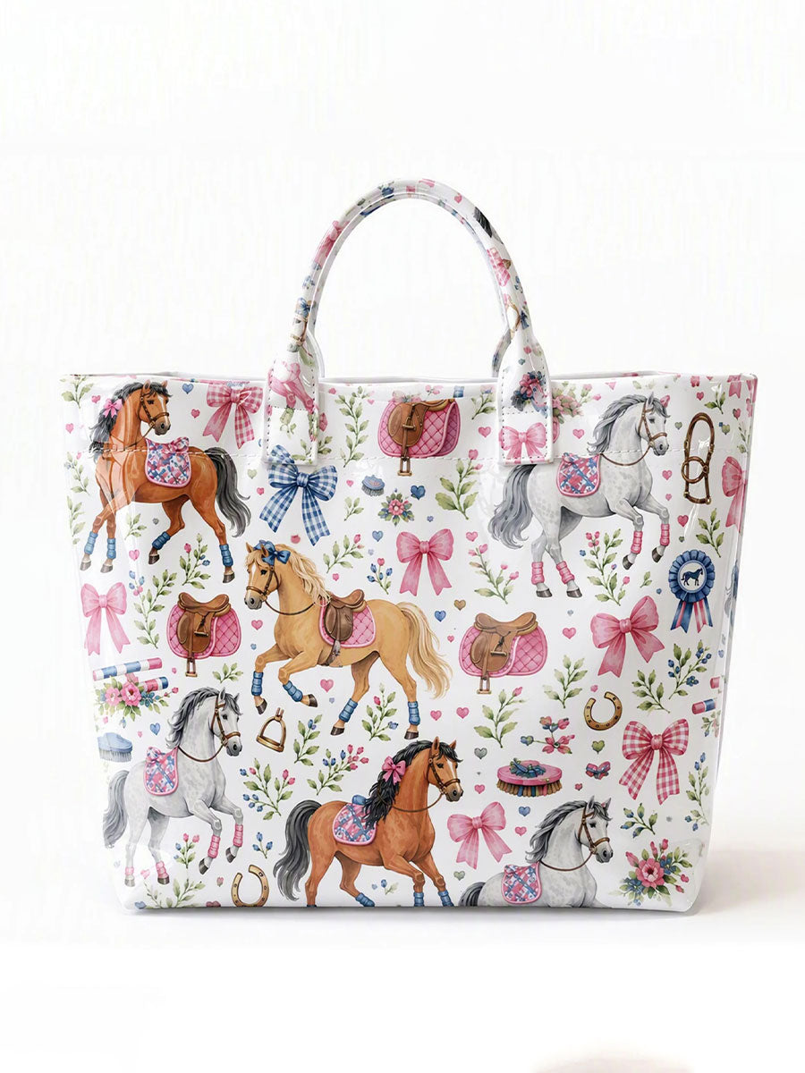 Women's Horse-Print Tote Bag