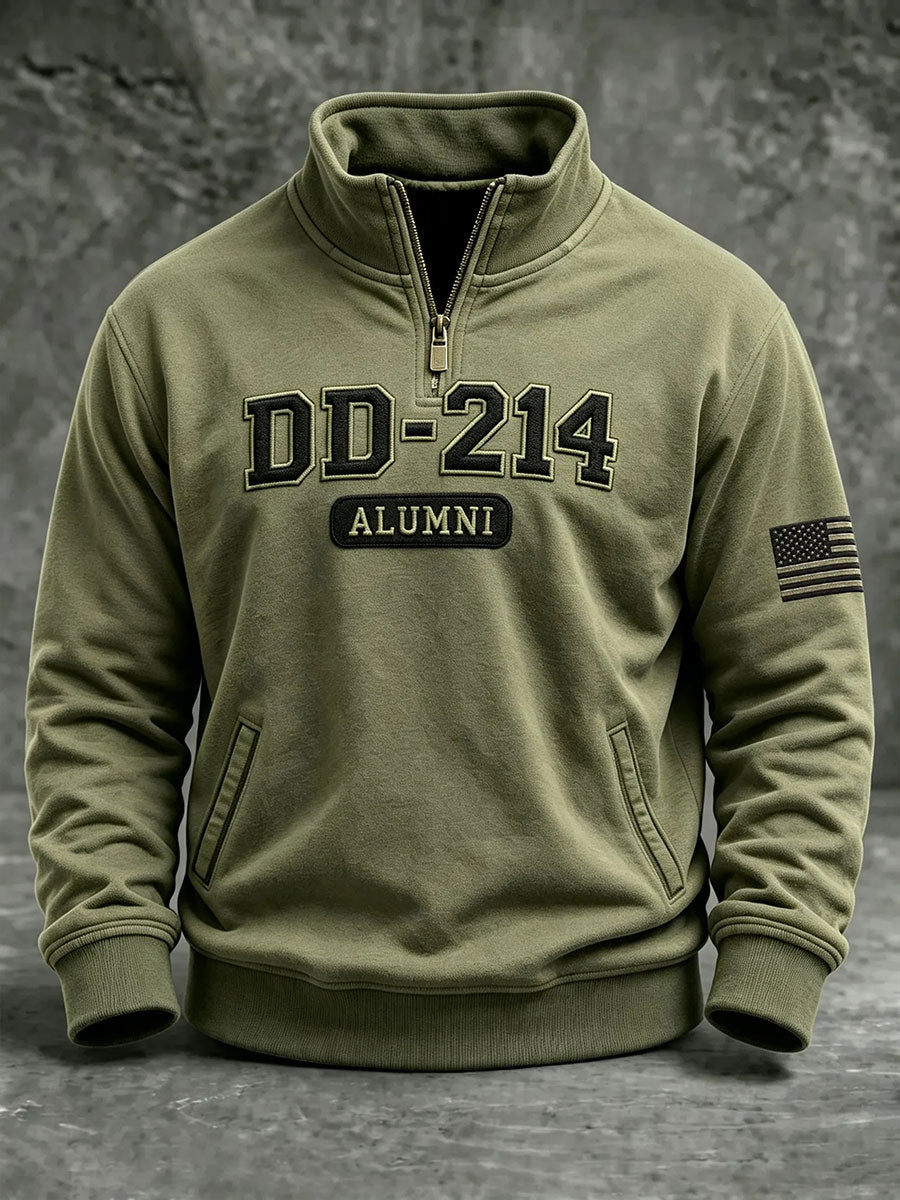 Men's DD-214 Alumni Print Zip-Up Hoodie