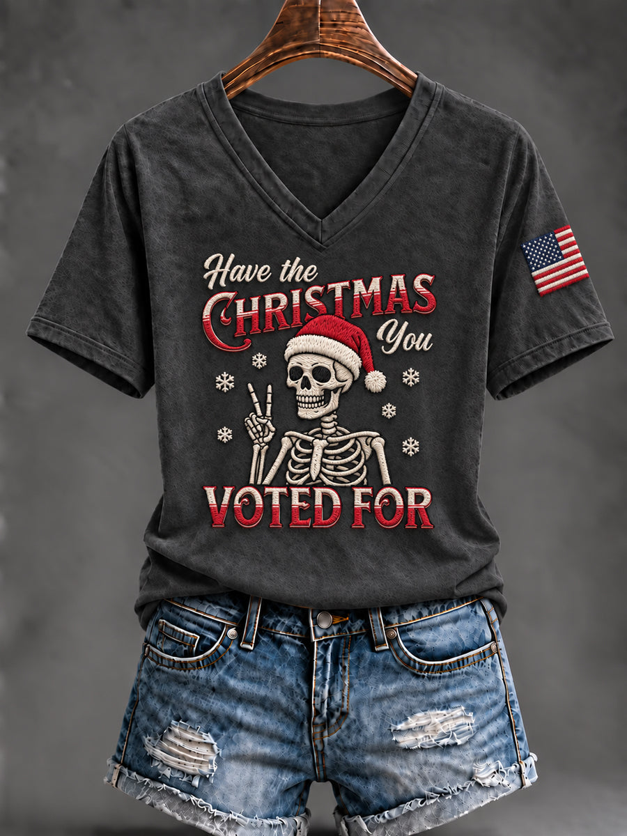 Women's VOTE Print Short Sleeve Casual T-shirt