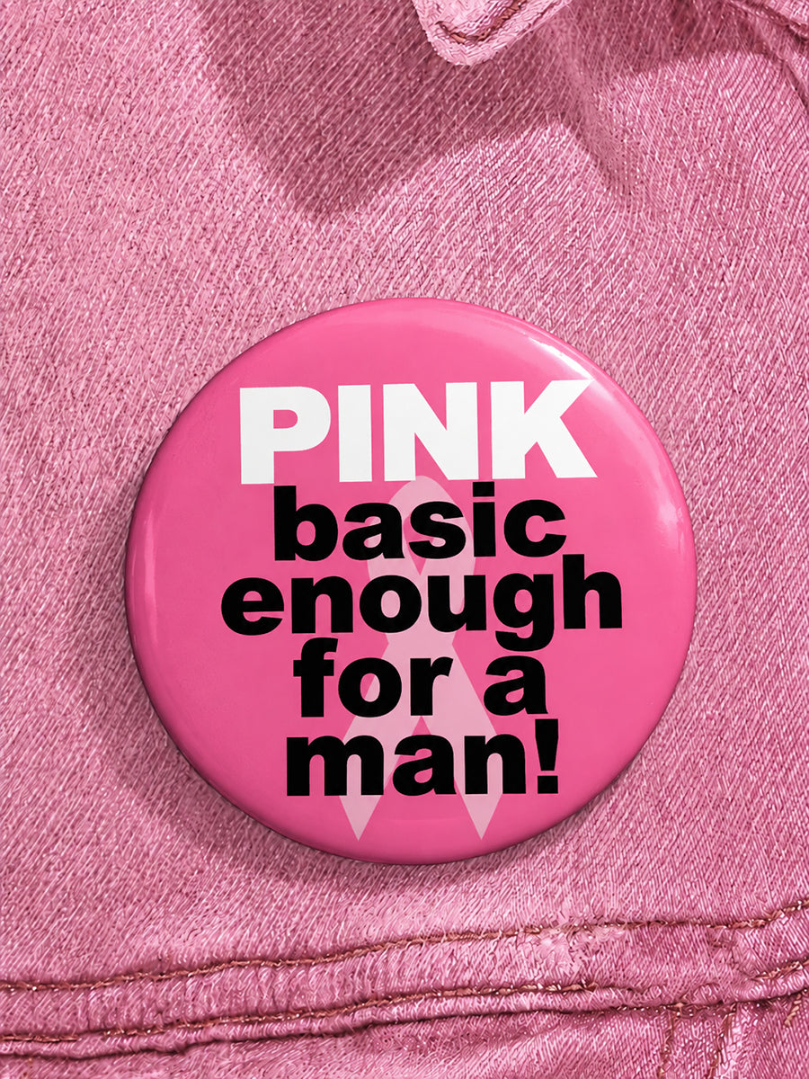 Breast Cancer Awareness Real Men Wear Pink Brooches