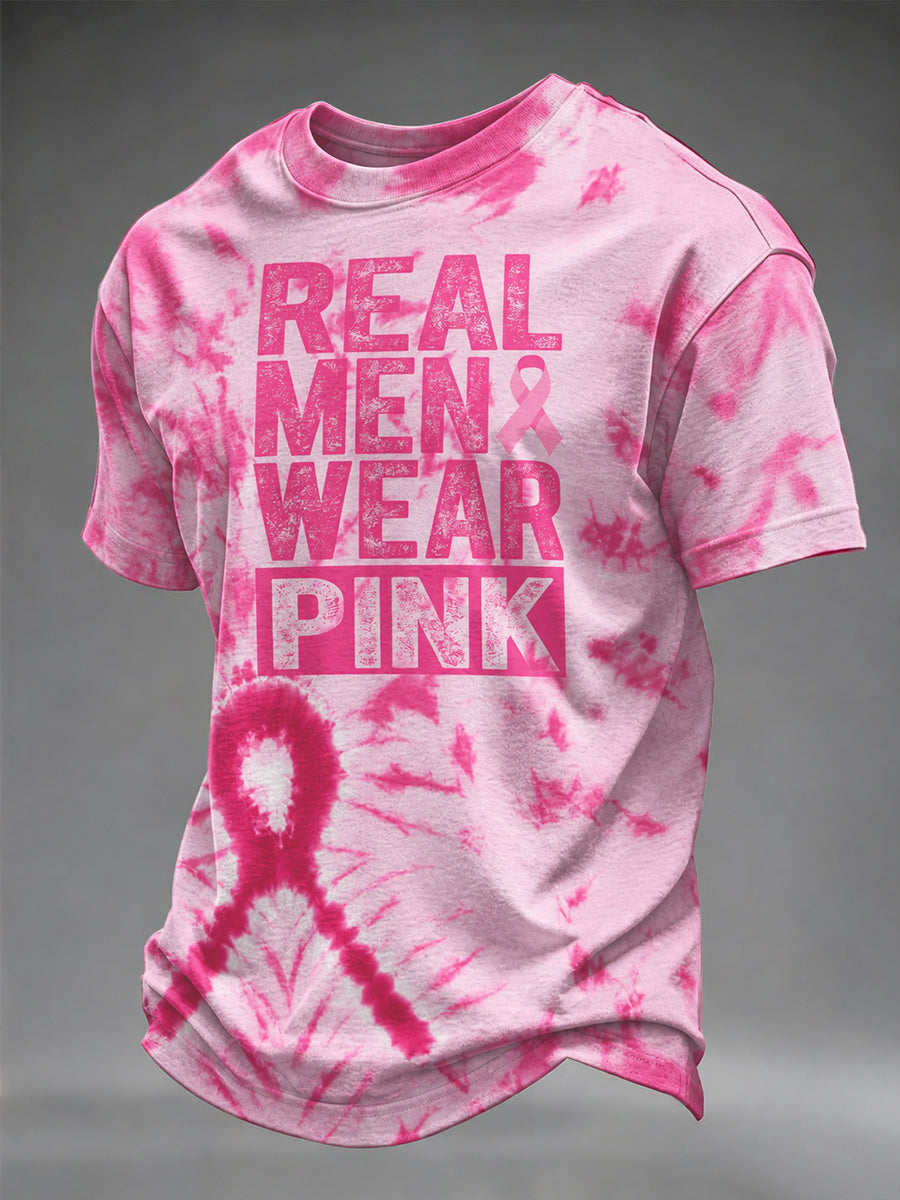 Men's Breast Cancer Awareness Real Men Wear Pink T-shirt