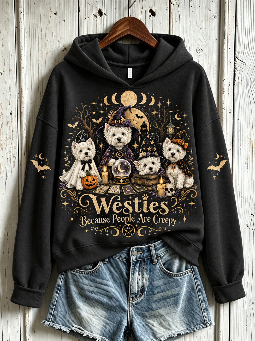 Women's Westies People Are Creepy Pattern Causal Sweatshirt