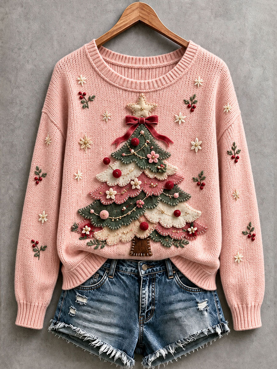 Women's Christmas Tree Cozy Knit Sweater