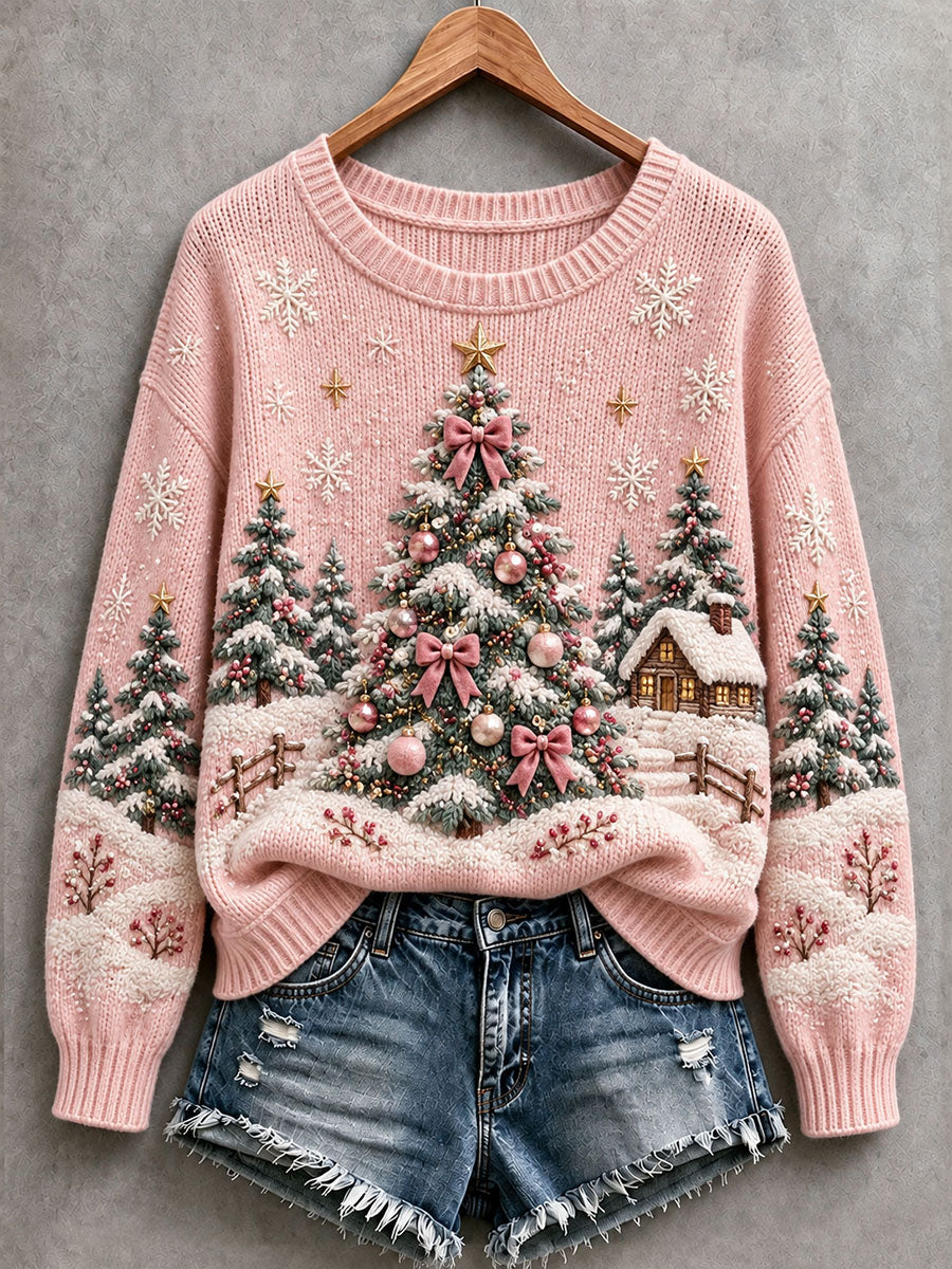 Women's Christmas Tree Cozy Knit Sweater