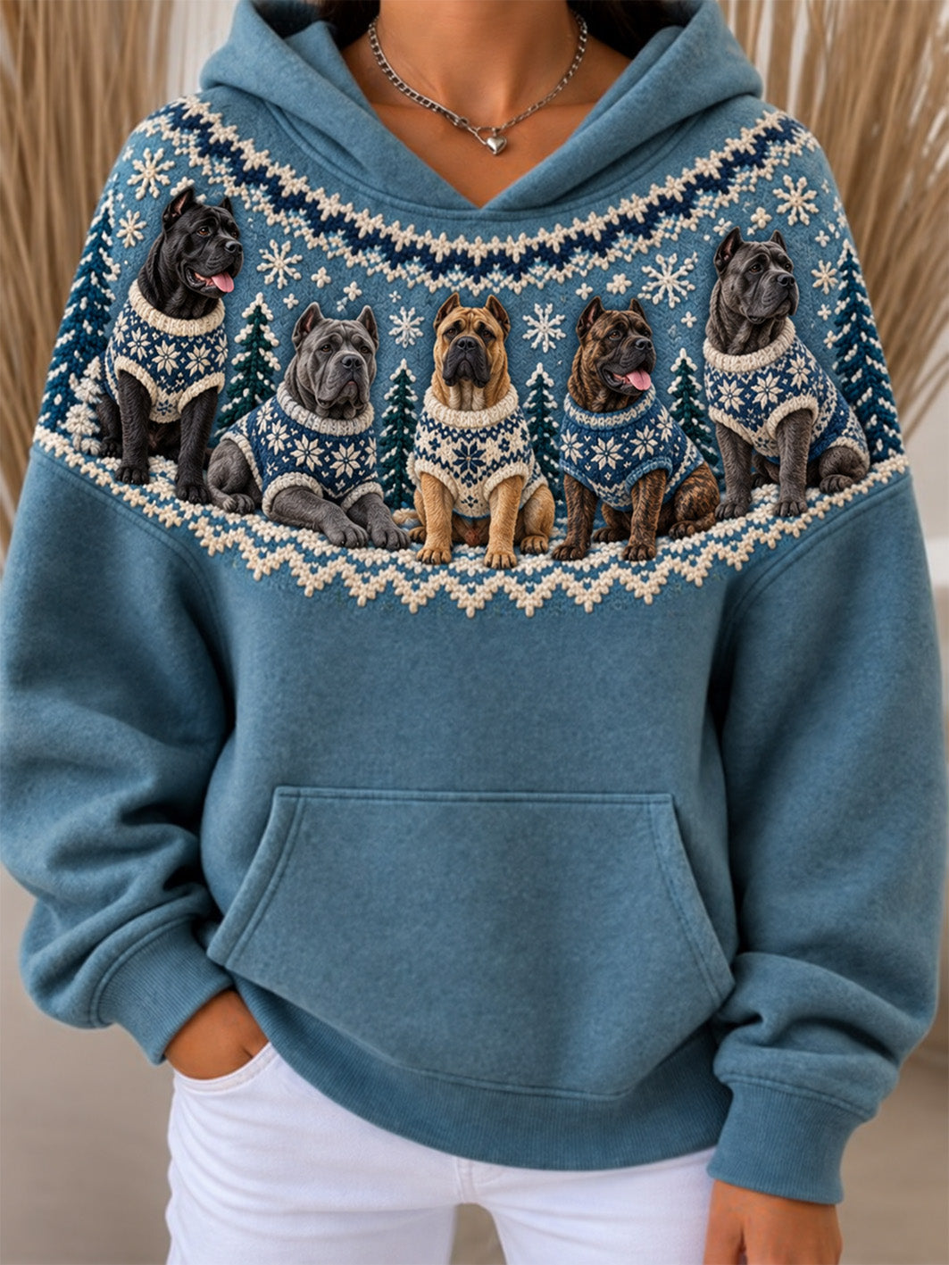 Women's Cane Corso Dogs Pattern Causal Hoodie
