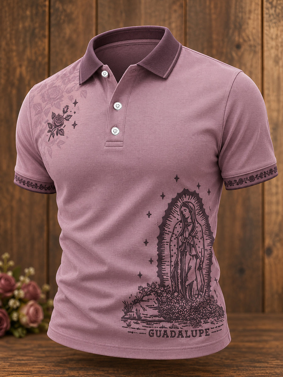 Men's Our Lady of Guadalupe Day Faith Lover Art Printed Casual Tops