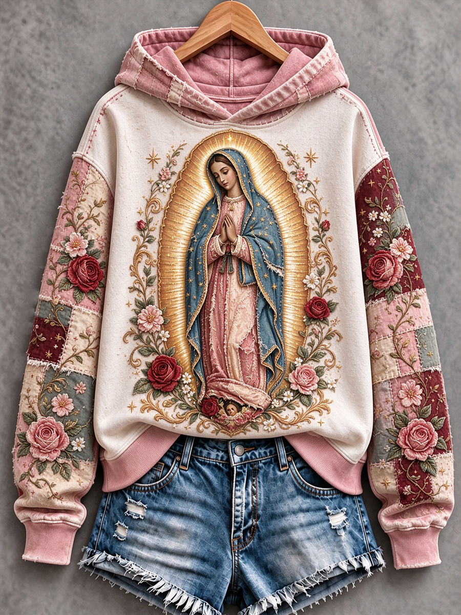 Women's Feast of Our Lady of Guadalupe art Printed Regular Sweatshirt