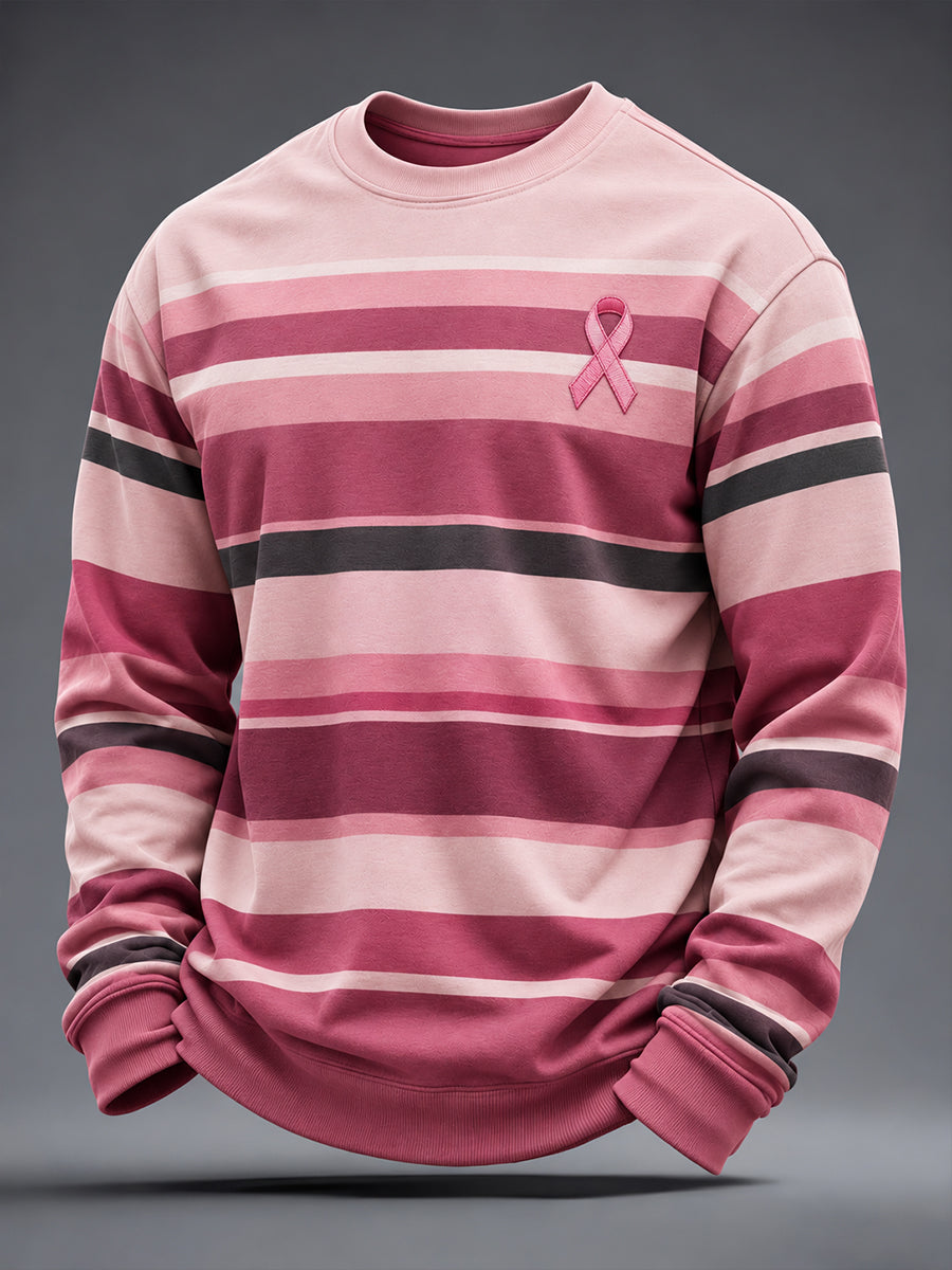 Men's Real Men Wear Pink Breast Cancer Awareness Sweatshirt