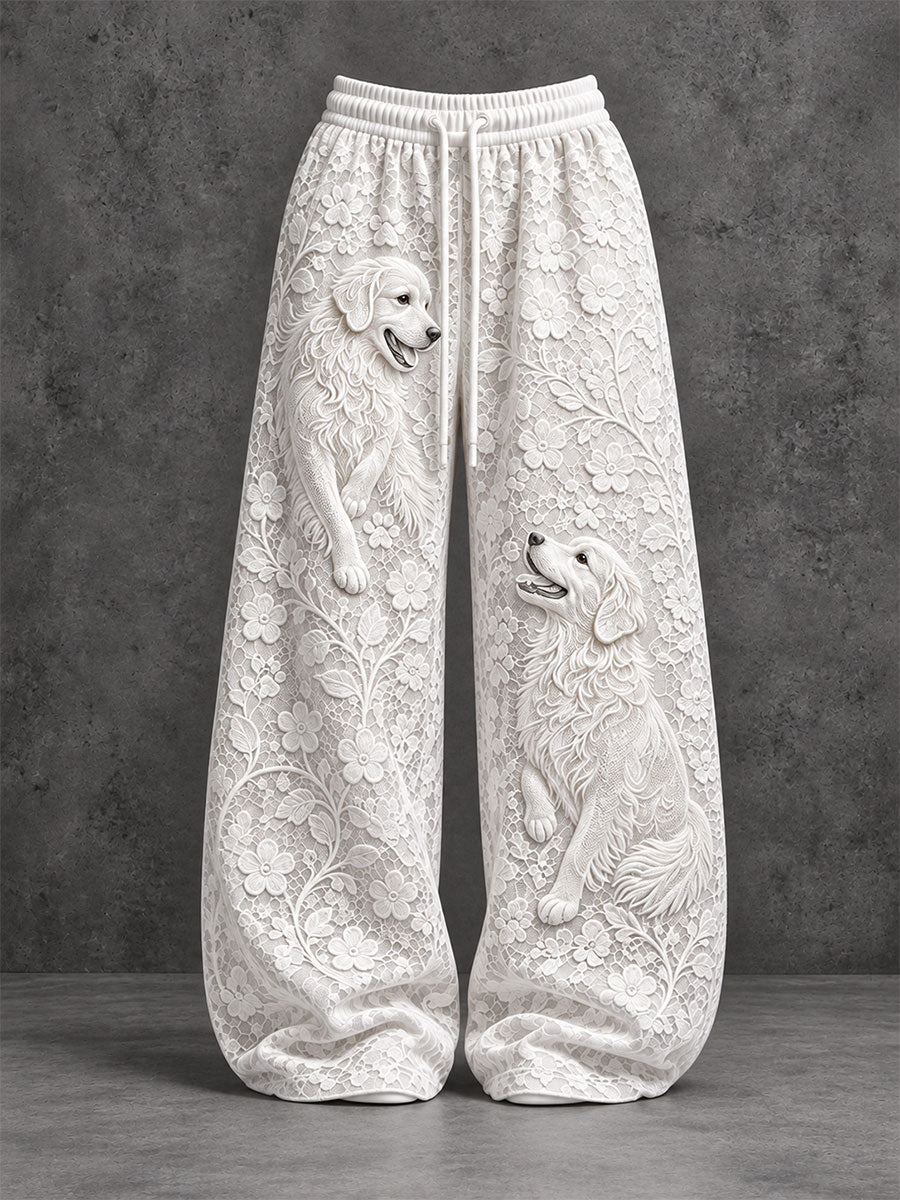 Women's Golden Retriever Print Casual Pants