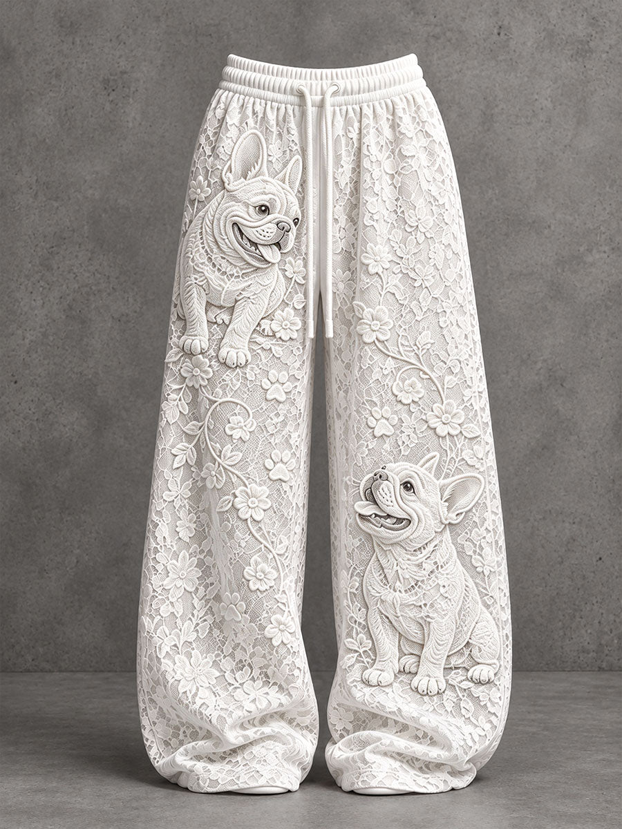 Women's French Bulldog Casual Pants