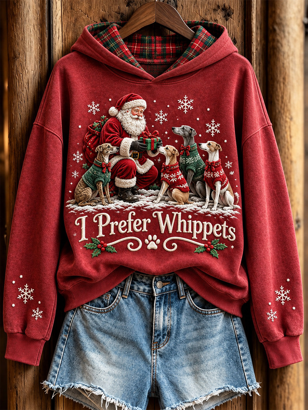 Women's I Prefer Whippets Pattern Causal Hoodie