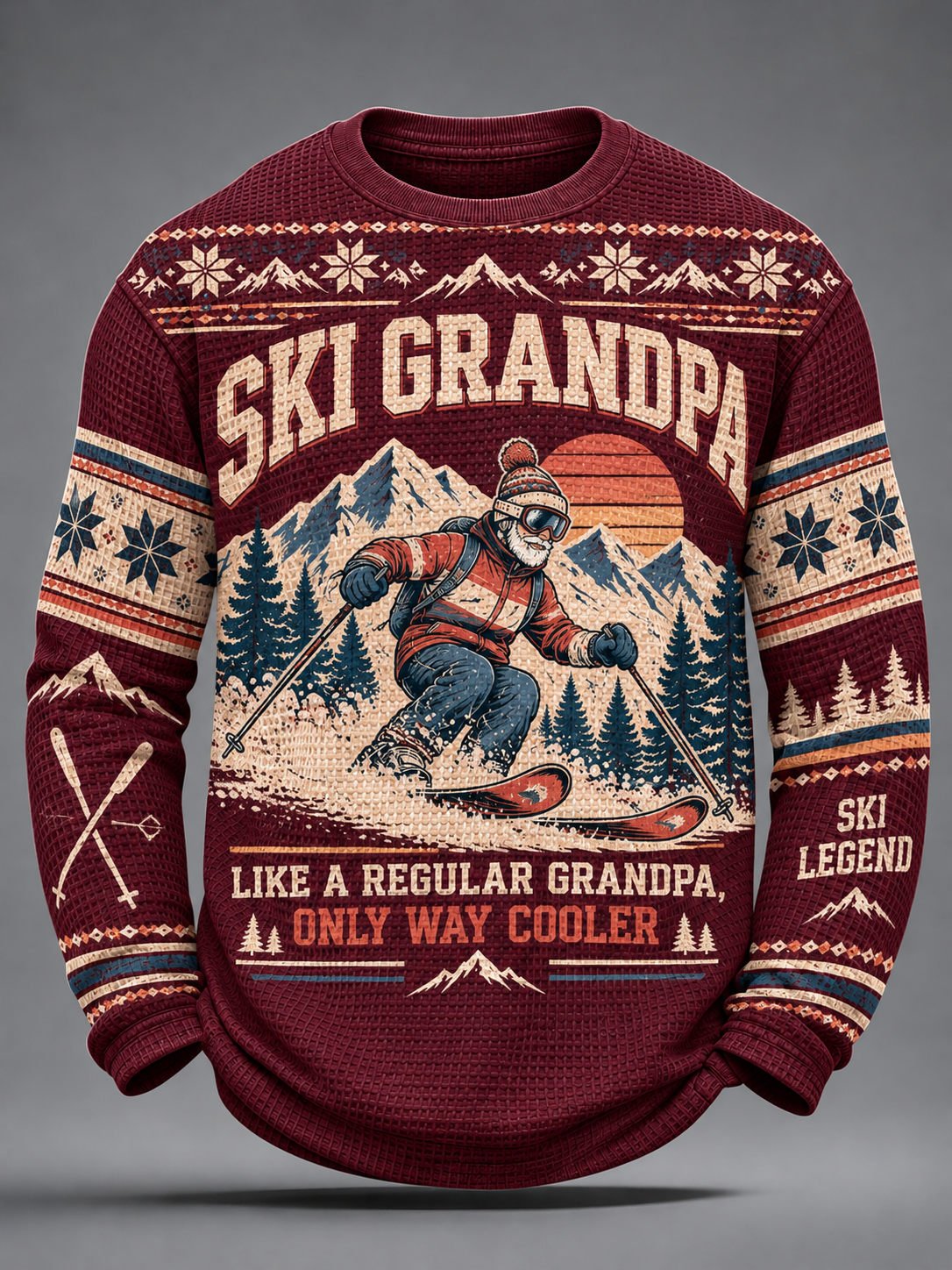 Men's SKI Waffle Long Sleeve T-Shirt