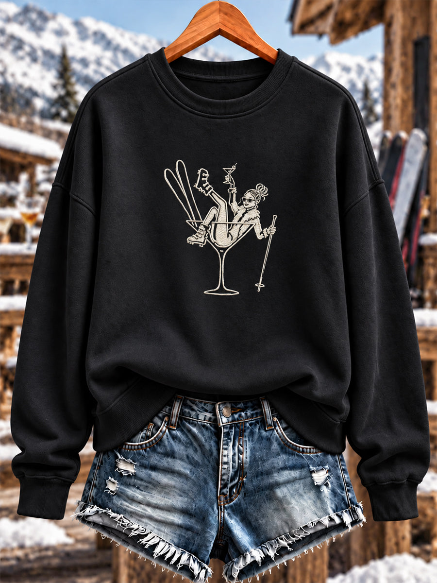 Women's SKI Print Sweatshirt