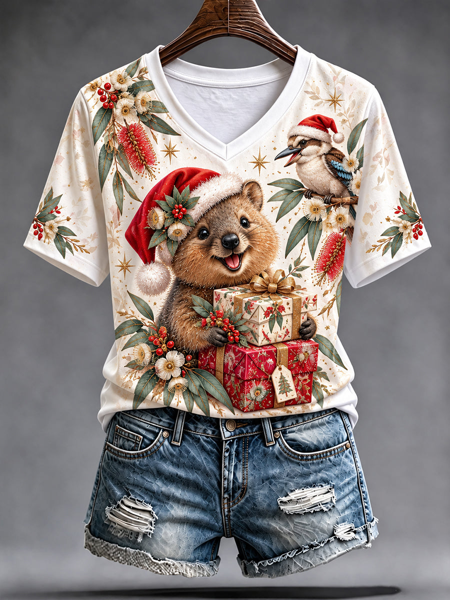 Women's Christmas In Australia Short-Sleeved T-Shirt