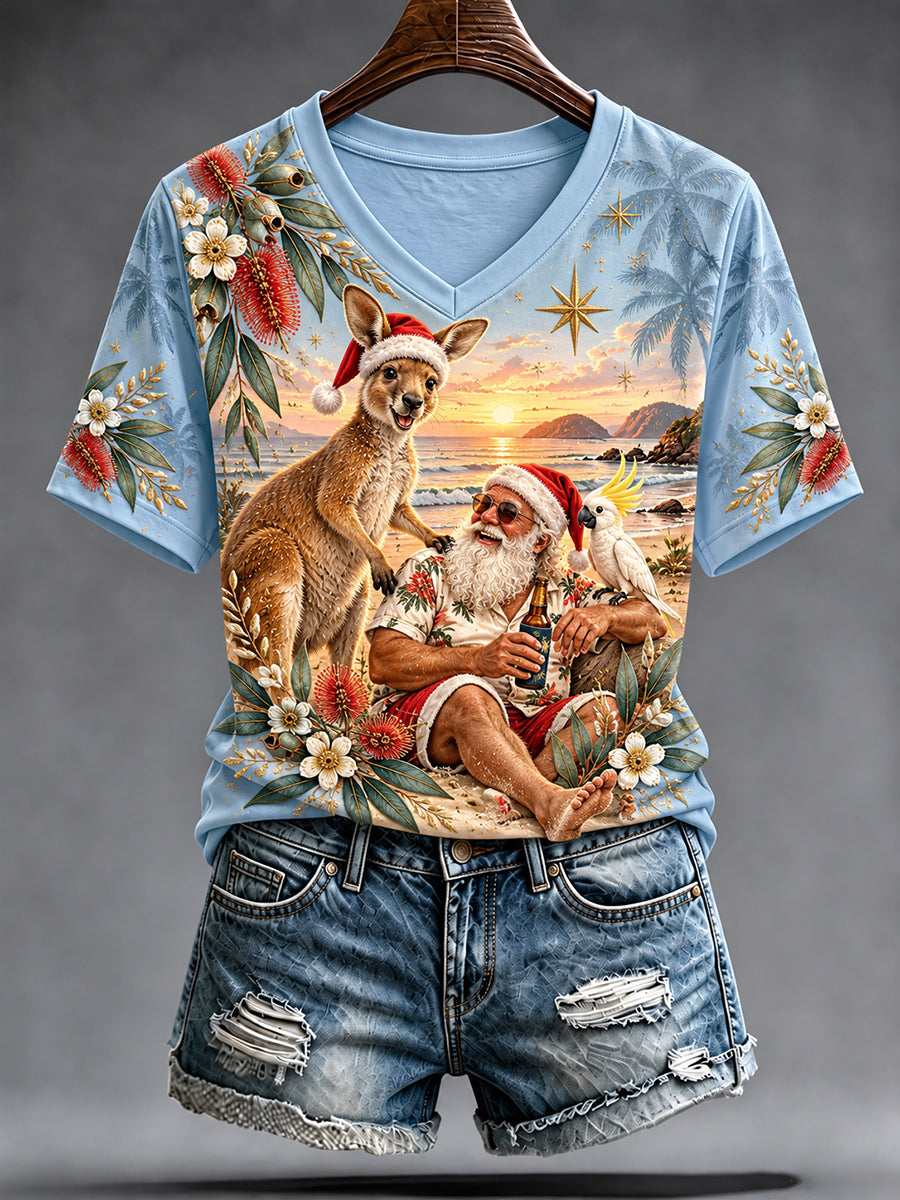 Women's Christmas In Australia Short-Sleeved T-Shirt