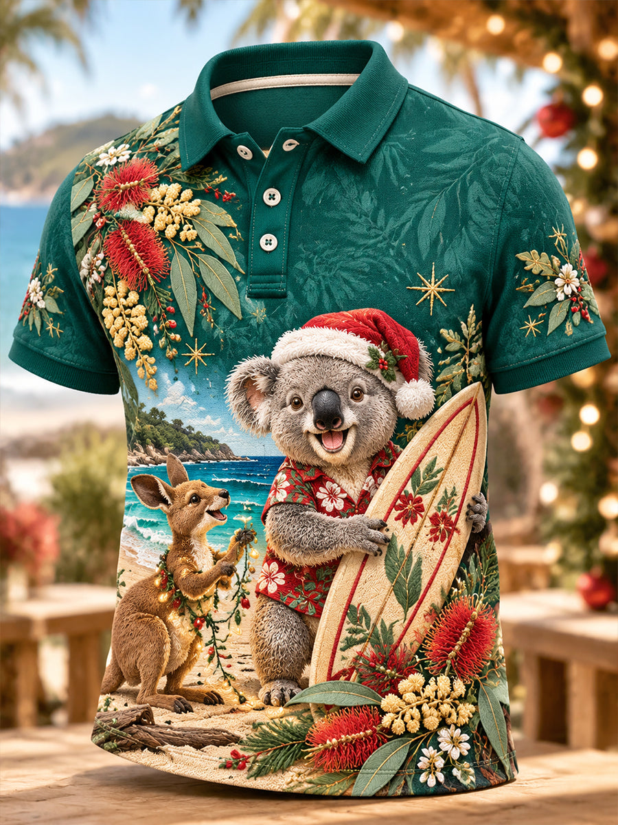 Men's Christmas In Australia Short Sleeve Shirt