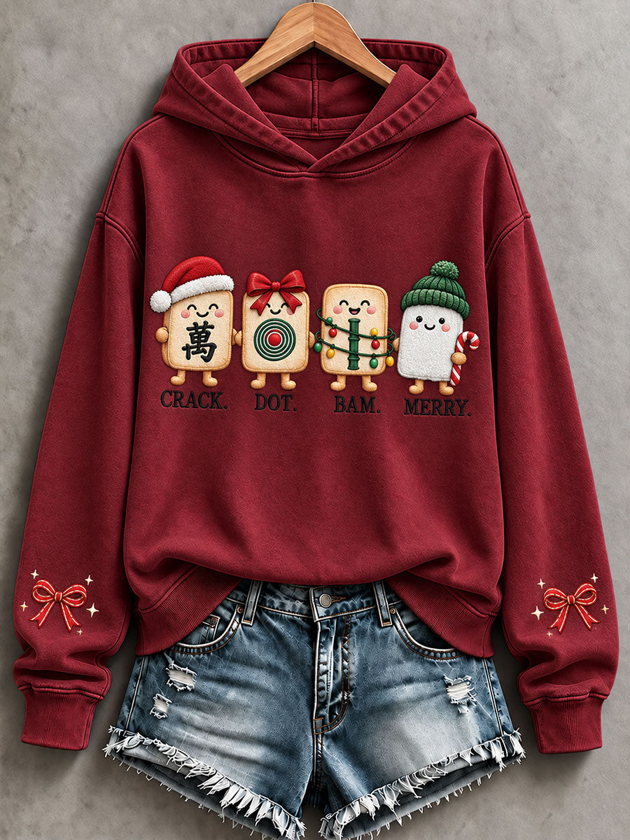 Women's Christmas Mahjong Casual Sweatshirt