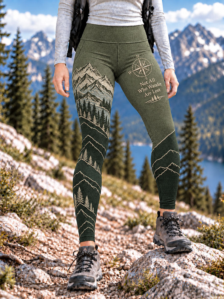 Women's Wilderness Trail Print Hike Lovers Leggings