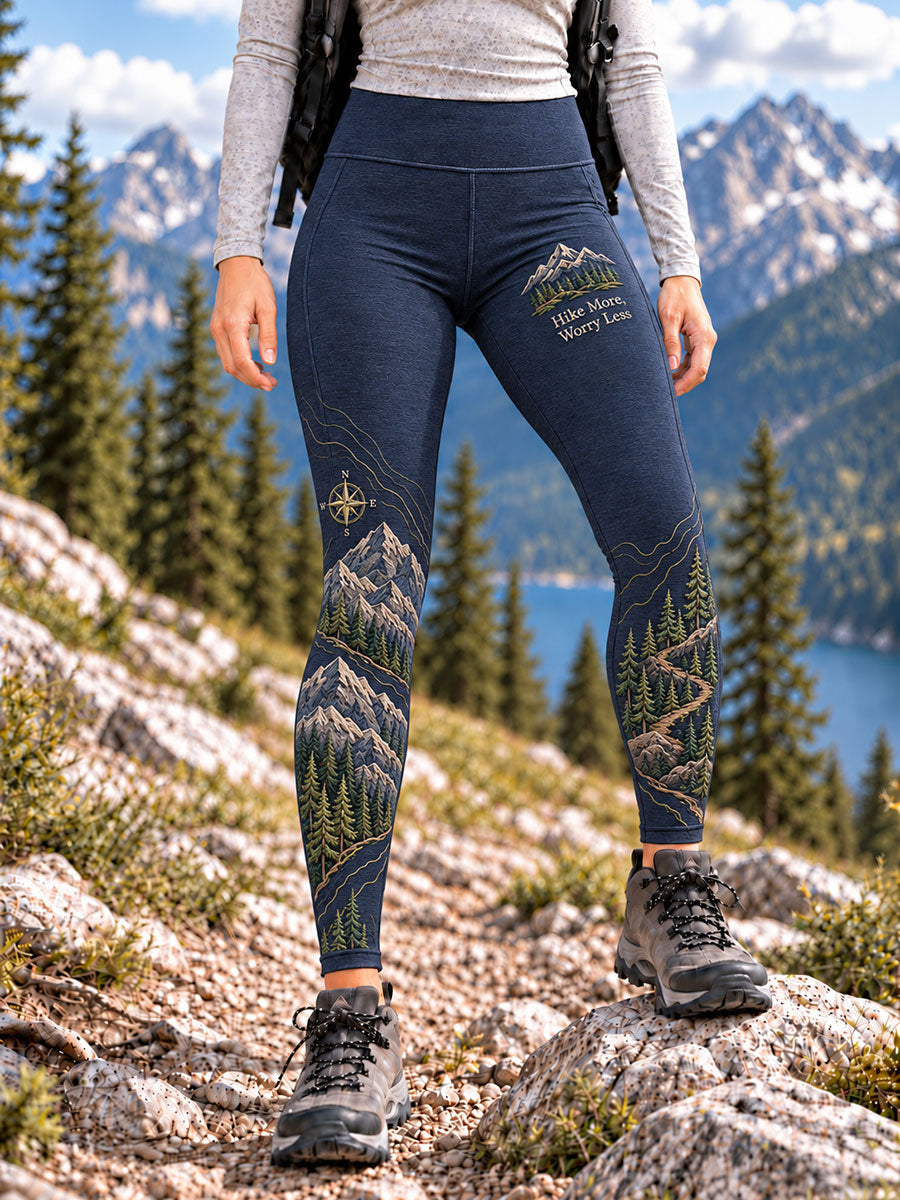 Women's Wilderness Trail Print Hike Lovers Leggings