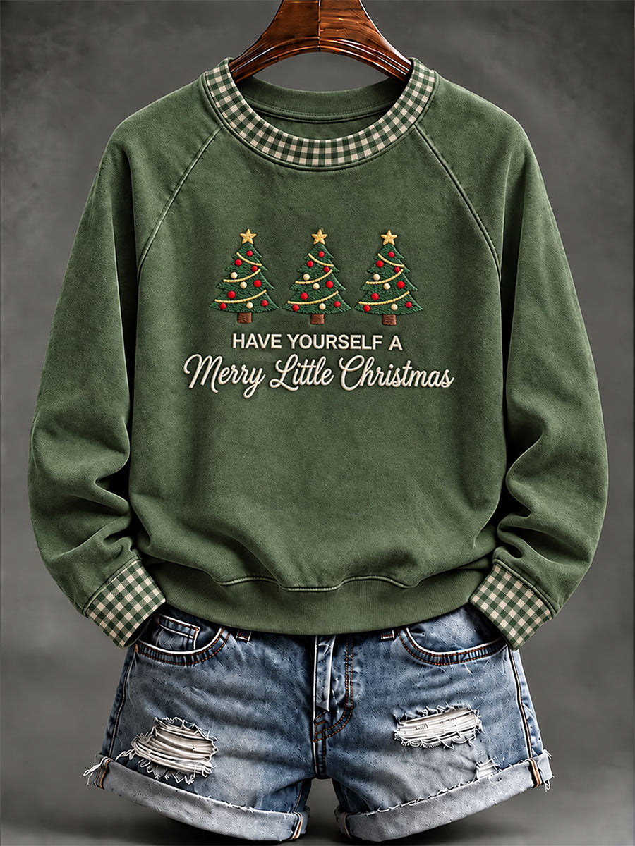 Women's 'Have Yourself a Merry Little Christmas' Printed Casual Sweatshirt