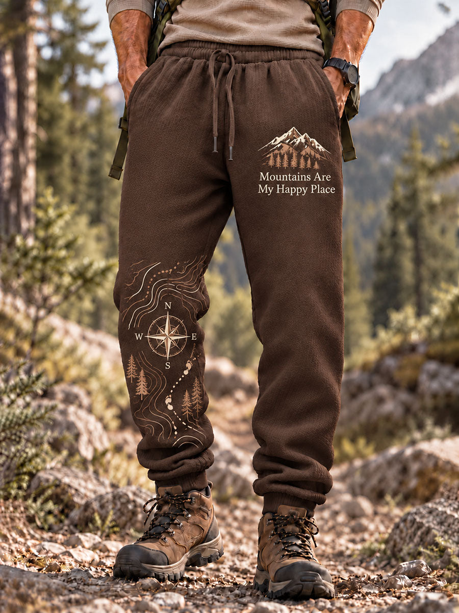Men's Wilderness Trail Mountains Are My Happy Place Print Pants