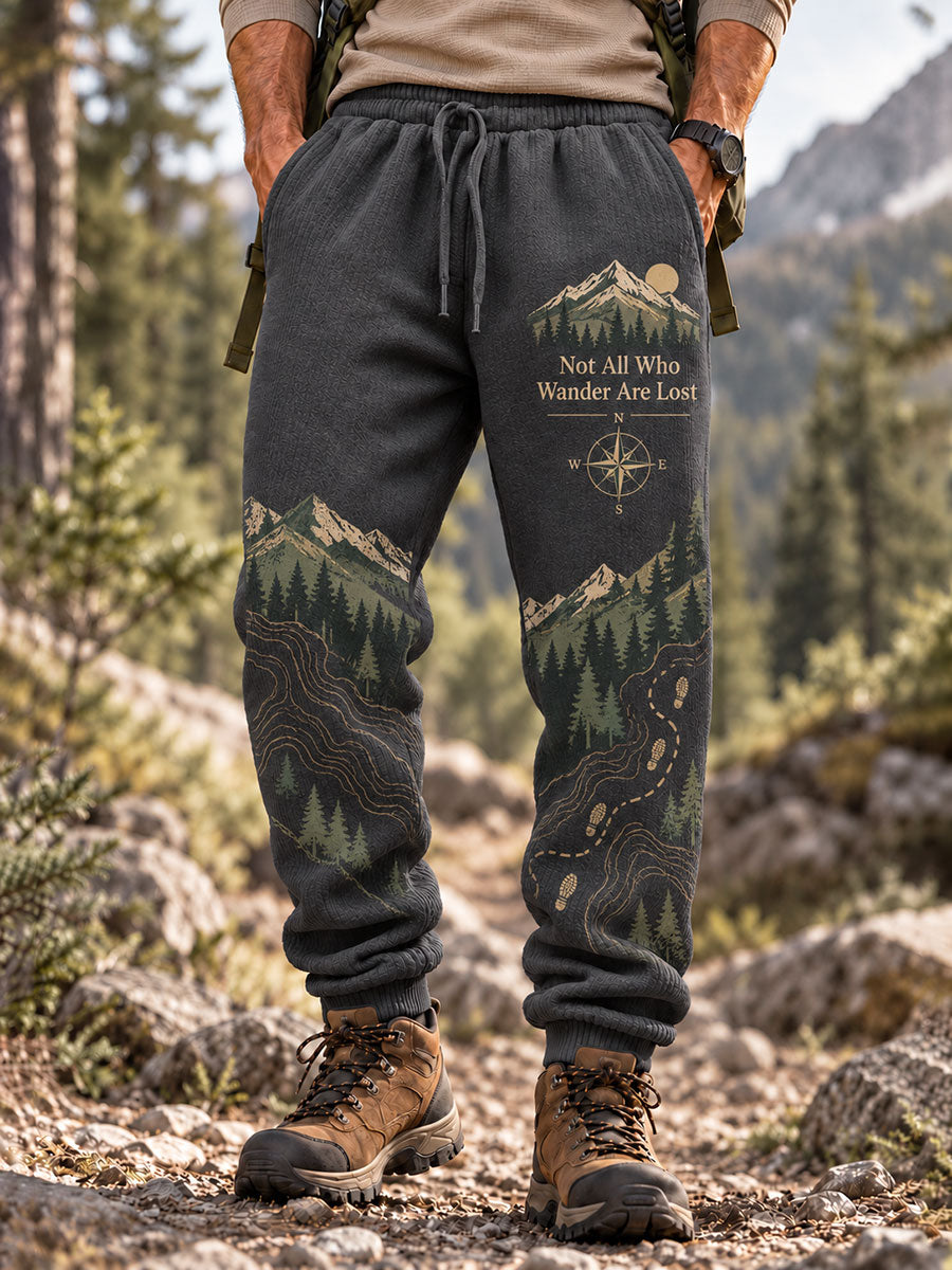 Men's Wilderness Trail Not All Who Wander Are Lost Print Pants