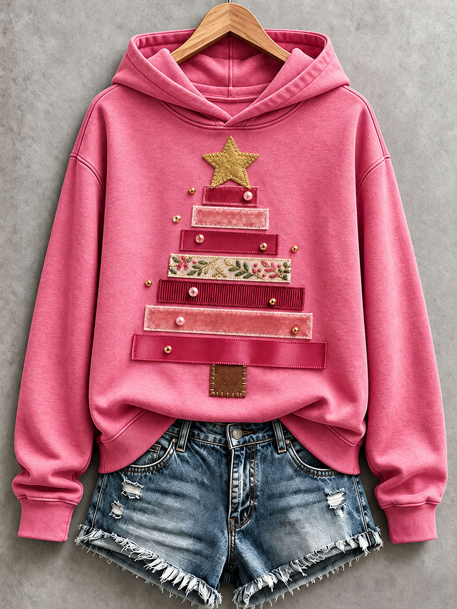 Women’s Pink Christmas Tree Hoodie