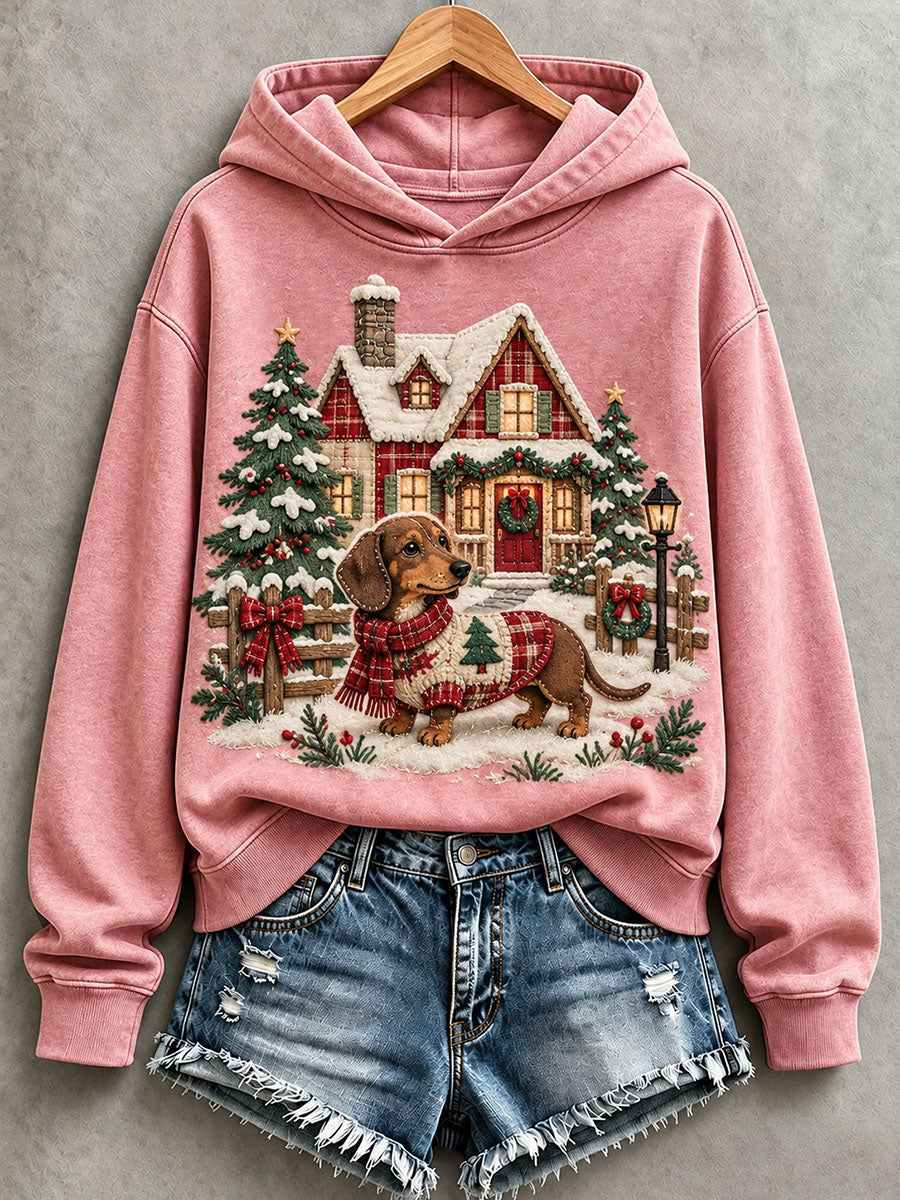 Women’s Christmas Inspired Dachshund Hoodie