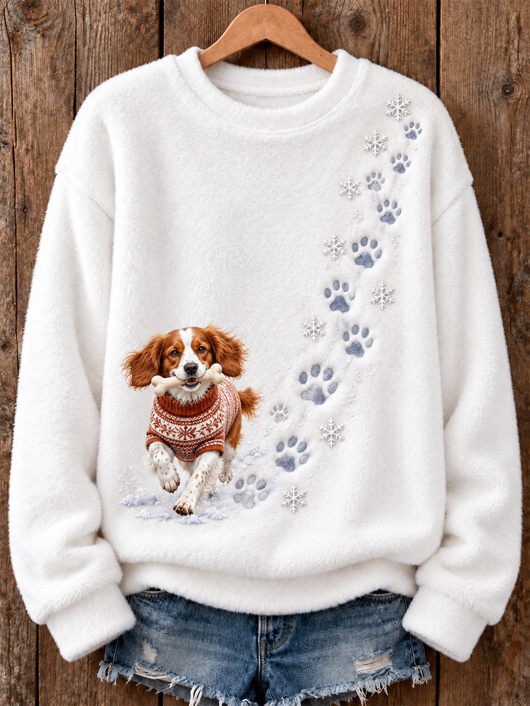 Women's Winter Brittanyl Pattern Causal Flannel Sweatshirt