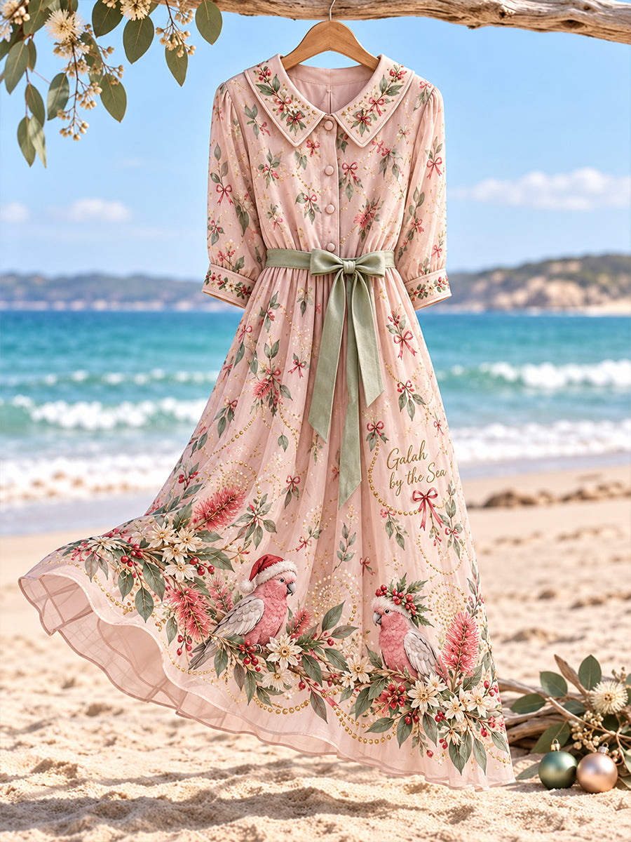 Women's Christmas In Australia Printed Dress