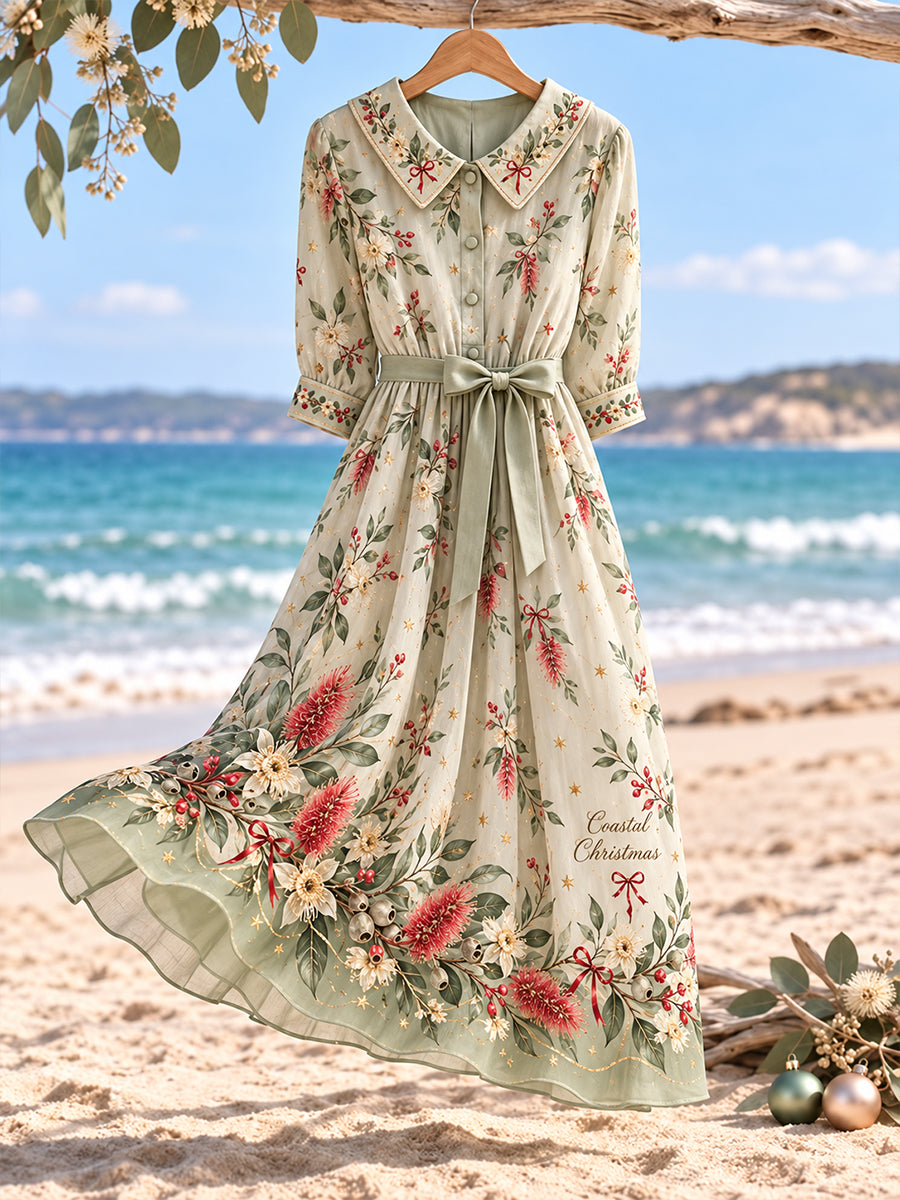 Women's Christmas In Australia Printed Dress