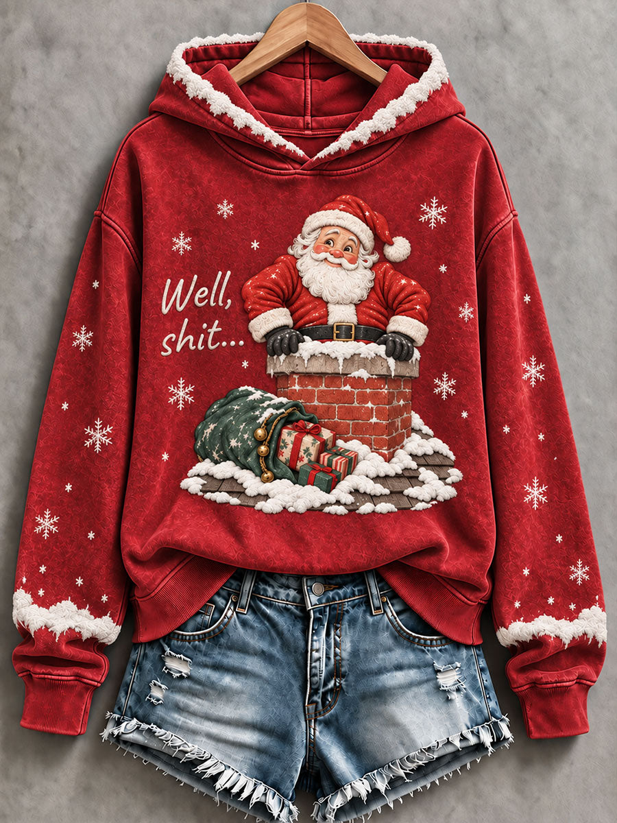 Women's Christmas Will Shit Funny Print Regular Hoodie