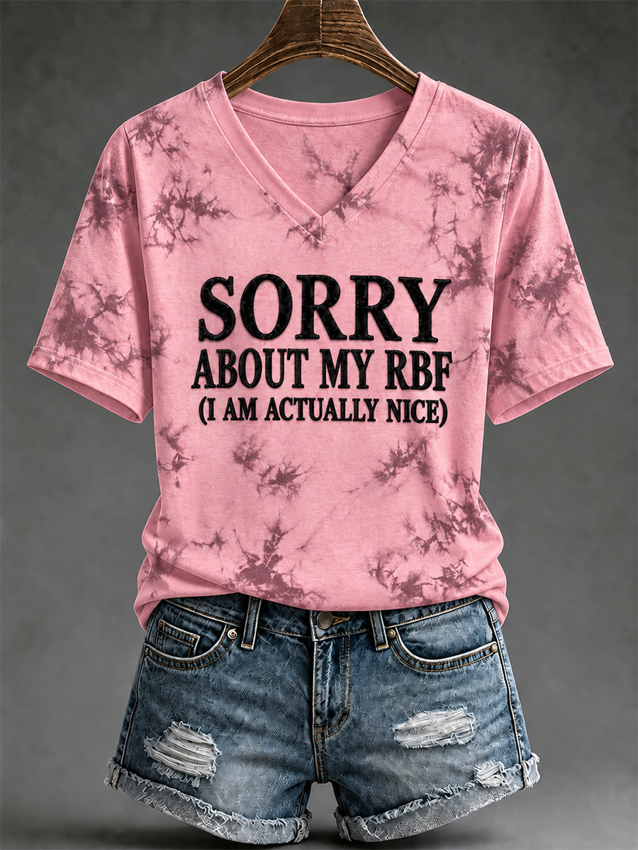 Women's Sassy & Sarcastic Funny Graphic Print V-Neck Tee