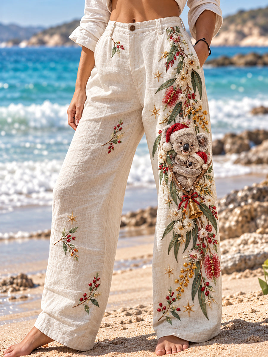 Women's Christmas In Australia High Stretch Flared Pants