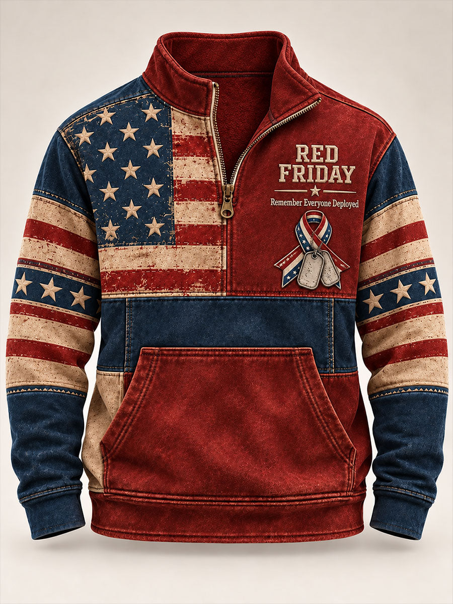 Men's Red Friday Printed Casual Sweatshirt