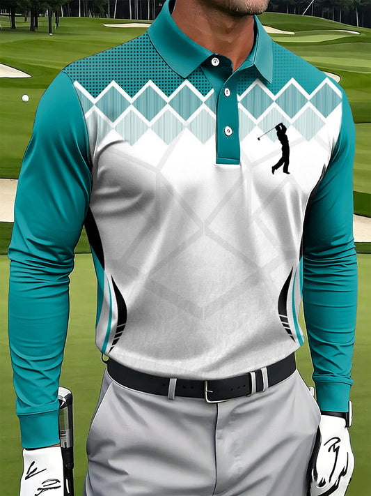 Men's Business-style Long-Sleeved Polo Shirt