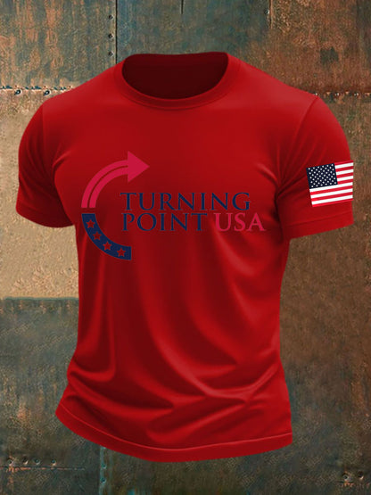 Men's Charlie Kirk Turning Point USA Trump Commemorative T-Shirt