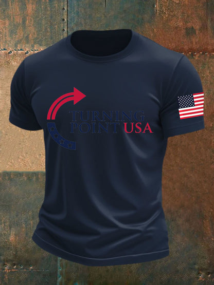 Men's Charlie Kirk Turning Point USA Trump Commemorative T-Shirt