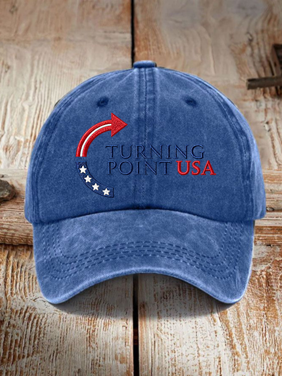 Unisex Charlie Kirk Turning Point USA Trump Commemorative Print Hat