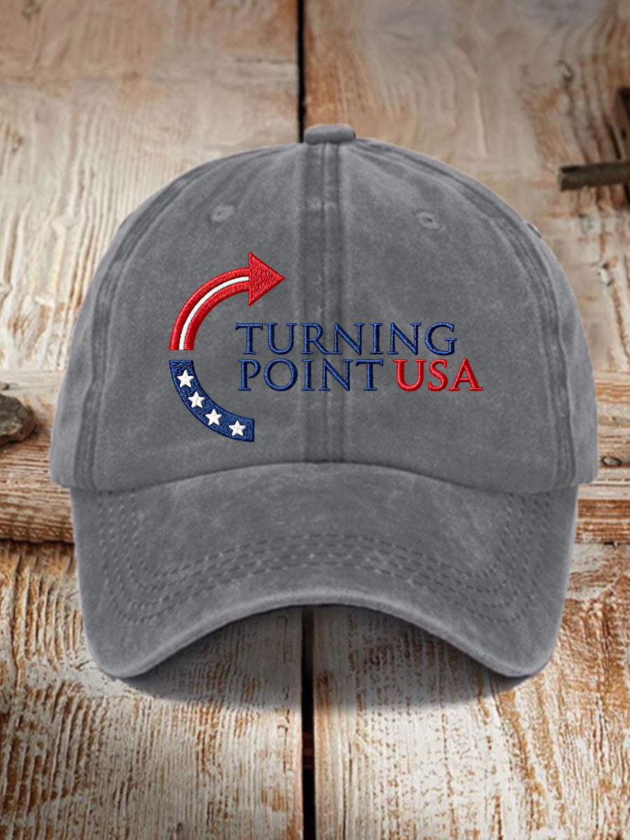 Unisex Charlie Kirk Turning Point USA Trump Commemorative Print Hat