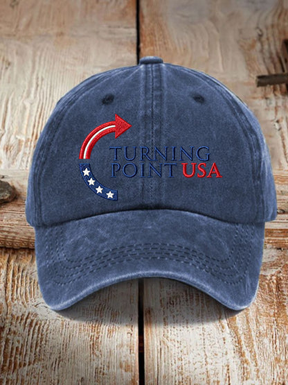 Unisex Charlie Kirk Turning Point USA Trump Commemorative Print Hat