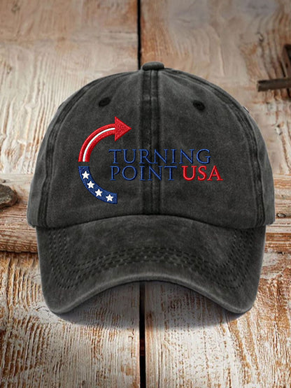 Unisex Charlie Kirk Turning Point USA Trump Commemorative Print Hat