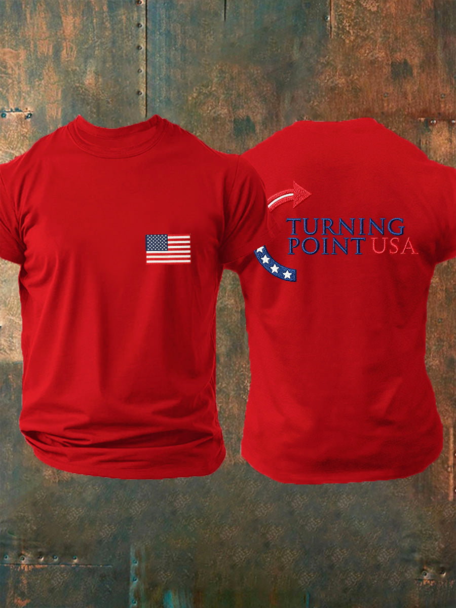Men's Charlie Kirk Turning Point USA Trump Commemorative T-Shirt